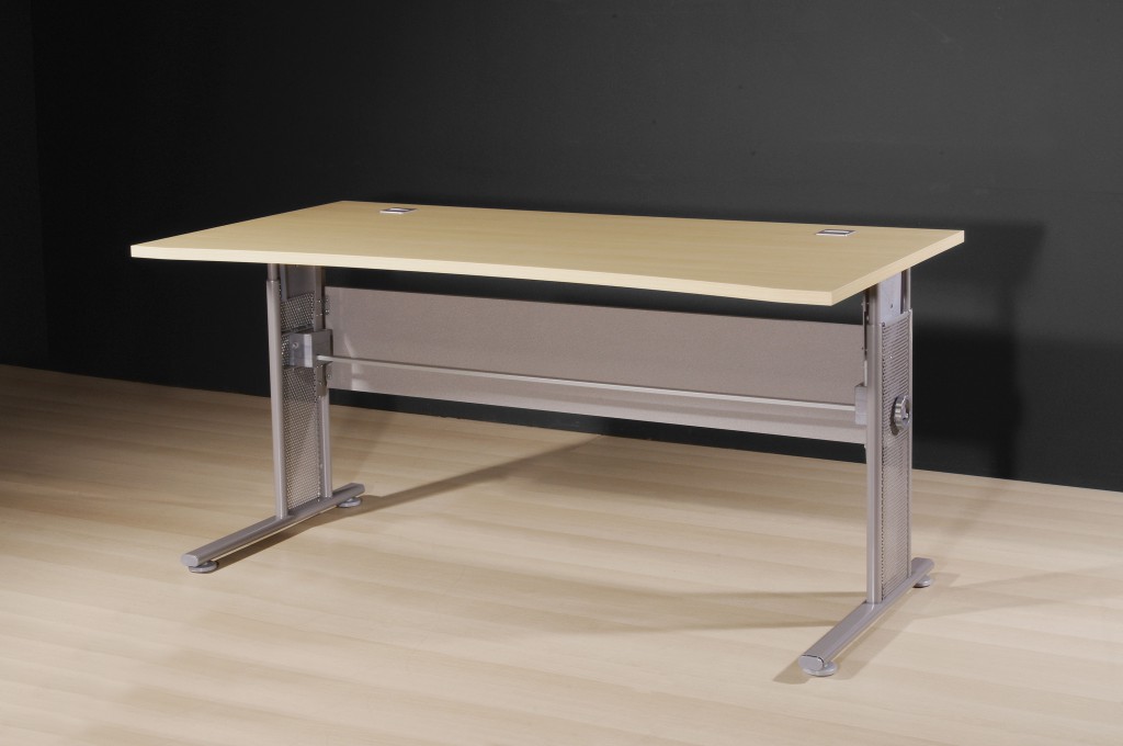 ~ Pro Büro Schreibtisch höhenverstellbar in Ahorn silber 160 x 7080 Büro Schreibtisch Höhenverstellbar ~ Pro Büro Schreibtisch höhenverstellbar in Ahorn silber 160 x 7080