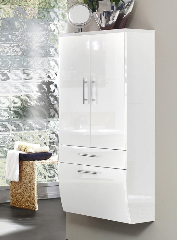 Bad Hochschrank Hängeschrank Badschrank Hochglanzfront
