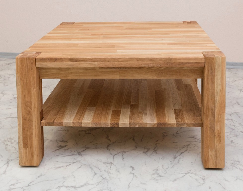 Couchtisch beistelltisch tisch eiche massiv geölt 80 x 80 mit ...
