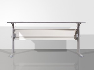 Pro Büro Schreibtisch höhenverstellbar in Lichtgrau 160 x 70-80 x 80 Pro Büro Schreibtisch höhenverstellbar in Lichtgrau 160 x 70-80 x 80