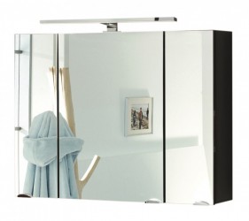 Bad Badmöbel Spiegelschrank Rima Anthrazit 90 cm inkl. LED Aufbauleuchte NEU Bad Badmöbel Spiegelschrank Rima Anthrazit 90 cm inkl. LED Aufbauleuchte NEU