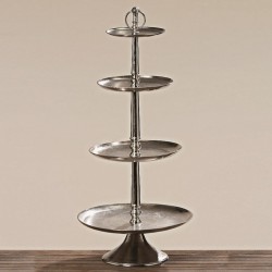 XXL Etagere Bodenetagere Tablett rund Antik Silber Look Geschenk Weihnachten 4 stöckig NEU XXL Etagere Bodenetagere Tablett rund Antik Silber Look Geschenk Weihnachten 4 stöckig NEU