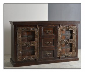 Kolonial Sideboard Schrank Kommode Almirah 150 cm recycling Holz massiv Kolonial Sideboard Schrank Kommode Almirah 150 cm recycling Holz massiv