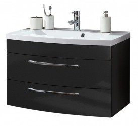 Badezimmer Waschplatz Hochglanz Bad Waschtisch Badmöbel 5869 - 84 Anthrazit Mineralgußbecken Badezimmer Waschplatz Hochglanz Bad Waschtisch Badmöbel 5869 - 84 Anthrazit Mineralgußbecken