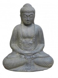 XL Buddha 52 cm Steinguss Gartendeko Japanischer Steinbuddha Statue XL Buddha 52 cm Steinguss Gartendeko Japanischer Steinbuddha Statue