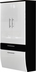 Bad Hochschrank Hängeschrank Badschrank Hochglanzfront Weiß anthrazit NEU Sofort Bad Hochschrank Hängeschrank Badschrank Hochglanzfront Weiß anthrazit NEU Sofort