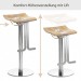 Mayer Wave Barhocker / Funktionshocker in chrom / wei� - by Buffon