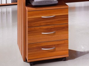 Chef Büro-Rollcontainer in Walnuss 40 x 58 x 50 Chef Büro-Rollcontainer in Walnuss 40 x 58 x 50