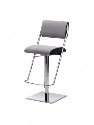 Barhocker / Tresenhocker mit Lift-Höhenverstellung in Leder Creme/braun (Sitz und Lehne) (Sonderanfertigung) Barhocker / Tresenhocker mit Lift-Höhenverstellung in Leder Creme/braun (Sitz und Lehne) (Sonderanfertigung)