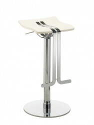 Mayer Wave Barhocker / Funktionshocker in chrom / wei� - by Buffon