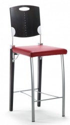 Mayer 1132 08 76 Design - Tresenhocker in perlsilber / wenge / rot 