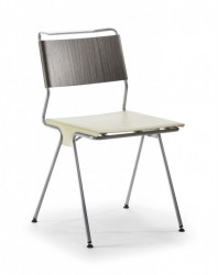 Mayer My Selection Design-Stuhl perlsilber / Nussbaum / Leder creme - by Oscar Buffon Mayer My Selection Design-Stuhl perlsilber / Nussbaum / Leder creme - by Oscar Buffon