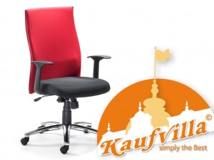 Mayer 2299 Büro-Drehsessel in chrom / schwarz / rot Mayer 2299 Büro-Drehsessel in chrom / schwarz / rot