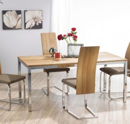 Mayer 3062 01 Eßtisch / Speisezimmertisch in chrom / Kernbuche 160x72x80 Mayer 3062 01 Eßtisch / Speisezimmertisch in chrom / Kernbuche 160x72x80