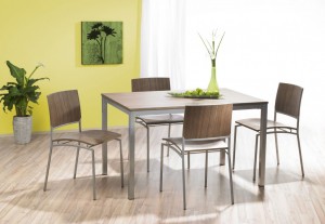 Mayer 3062 Esszimmertisch / Speisezimmertisch perlsilber / Nußbaum 120x72x80 Mayer 3062 Esszimmertisch / Speisezimmertisch perlsilber / Nußbaum 120x72x80