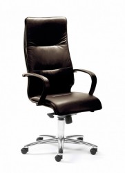 Mayer City Line Chefsessel / Drehsessel in Leder braun / chrom Mayer City Line Chefsessel / Drehsessel in Leder braun / chrom