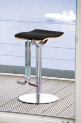 Mayer Wave Barhocker / Funktionshocker Sitz gepolstert in chrom / schwarz