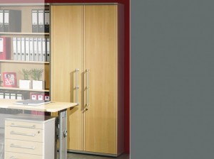 Pro Büro-Aktenschrank in Ahorn / silber 80 x 200 x 38 Pro Büro-Aktenschrank in Ahorn / silber 80 x 200 x 38