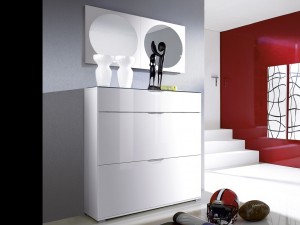 Kalifornien Schuhschrank Schuhkommode in weiß Hochglanz Kalifornien Schuhschrank Schuhkommode in weiß Hochglanz