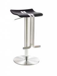 Mayer Wave Barhocker / Funktionshocker in edelstahl / schwarz - by Oscar Buffon