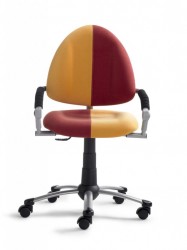 Mayer Freaky verstellbarer Kinder- / Jugenddrehstuhl perlsilber / gelb-rot Mayer Freaky verstellbarer Kinder- / Jugenddrehstuhl perlsilber / gelb-rot