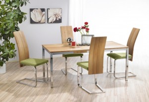 Mayer My Nature 2138 Schwingstuhl / E�zimmerstuhl in chrom / gr�n / Kernbuche 