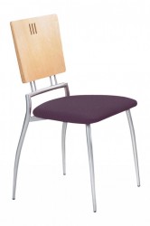 Mayer 2147 Esszimmer-Stuhl / Speisezimmer-Stuhl perlsilber / lila / buche