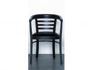 Jan Kurtz Charles Armlehn-Stuhl in wenge / Leder dunkelbraun