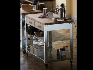 Jan Kurtz Cook 100 K�chenwagen mit Rollen verzinkt / Buche massiv 100 x 85 x 60