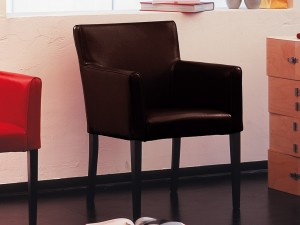 Jan Kurtz Guzz Sessel / Colonialsessel in wenge / Leder braun