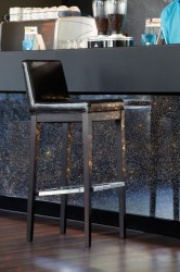 Jan Kurtz PHILADELPHIA Barhocker / Barstuhl in wenge / Leder braun