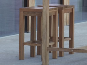 Jan Kurtz SAMOA Barstuhl / Barhocker teak 62 x 35 x 35
