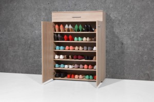 Schuhschrank Schuhkommode Dielenschrank 3675 eiche sägegrau 89 x 120 x 37 Schuhschrank Schuhkommode Dielenschrank 3675 eiche sägegrau 89 x 120 x 37