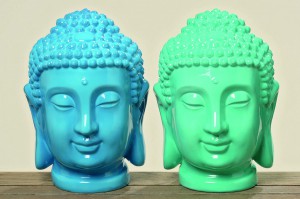 Buddhakopf Deko Gartendeko Buddha Feng Shui Geschenk Statue blau grün Buddhakopf Deko Gartendeko Buddha Feng Shui Geschenk Statue blau grün