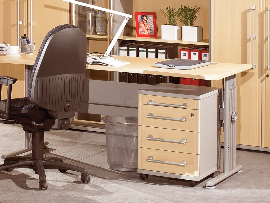 ~ Pro Büro Schreibtisch höhenverstellbar in Ahorn silber 160 x 7080 Büro Schreibtisch Höhenverstellbar ~ Pro Büro Schreibtisch höhenverstellbar in Ahorn silber 160 x 7080