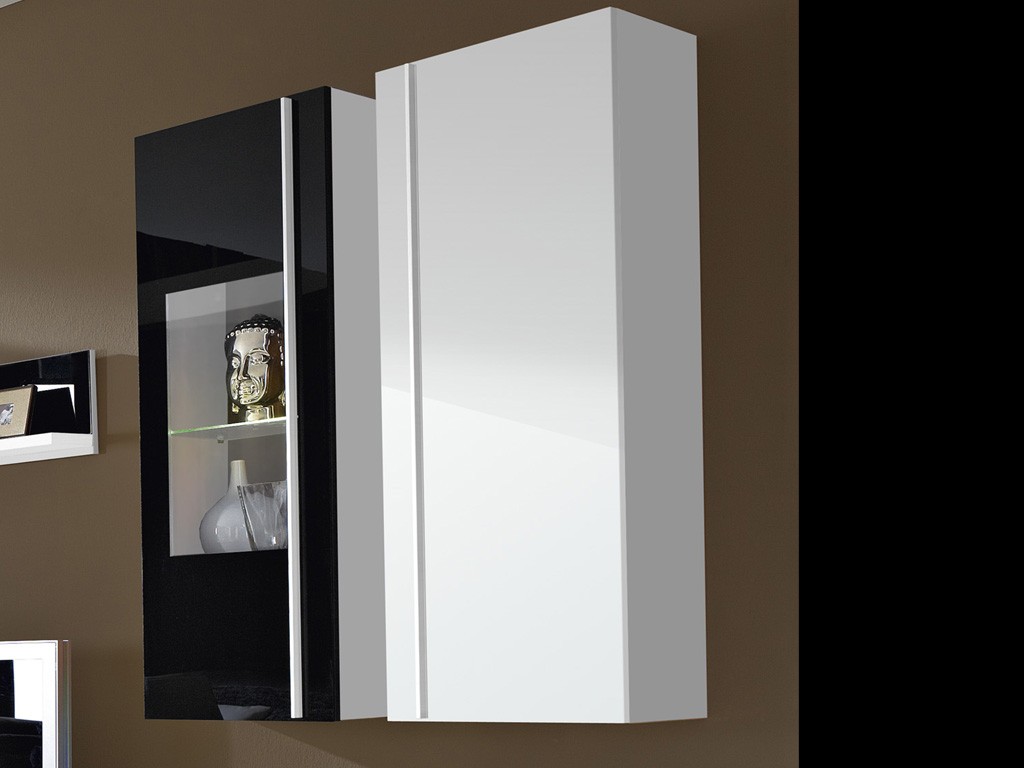 Steel wohnzimmer programm 8 tlg. in weià / schwarz mit glas ...