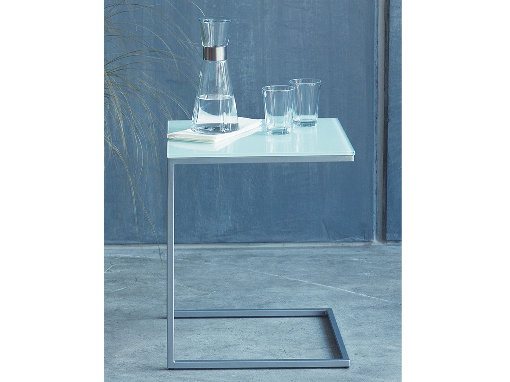 Jan kurtz classico beistelltisch in luna silber / glas weià 40 x ...