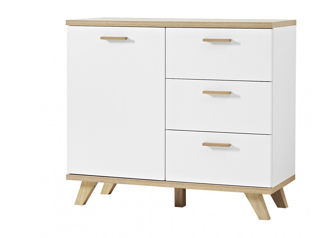 Kommode Anrichte Sideboard Norway 1 Tür und 3 Schubladen -> Kommode Diele Weiss Kommode Anrichte Sideboard Norway 1 Tür und 3 Schubladen -> Kommode Diele Weiss