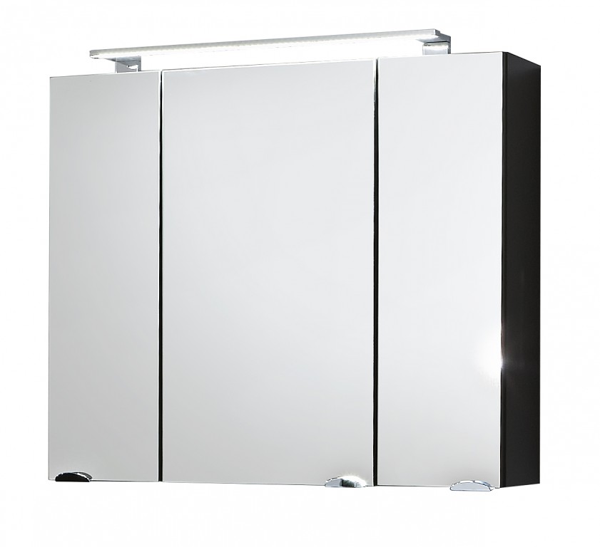 Bad Spiegelschrank inkl. LED Beleuchtung 80 cm anthrazit Badmöbel ... Bad Spiegelschrank inkl. LED Beleuchtung 80 cm anthrazit Badmöbel ...