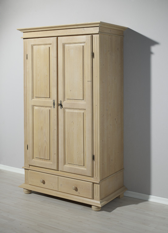 Kleiderschrank Mehrzweckschrank Dielenschrank Fichte massiv weiß oder