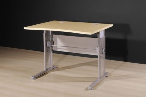 Pro Büro-Arbeitstisch in Ahorn / silber 100 x 70-80 x 80 Pro Büro-Arbeitstisch in Ahorn / silber 100 x 70-80 x 80