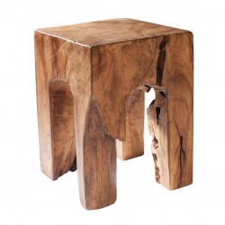 Beistelltisch Hocker Blumentisch in Teak massiv Unikat Beistelltisch Hocker Blumentisch in Teak massiv Unikat