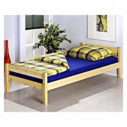 Einzelbett Bett Kieferbett Jugendbett Kinderbett natur 100 x 200 cm Einzelbett Bett Kieferbett Jugendbett Kinderbett natur 100 x 200 cm