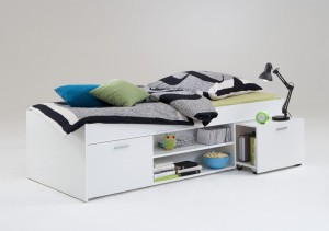 Bett Einzelbett Jugendbett Gästebett Kinderbett Carlo Dekor weiß mit Nachttisch 90 x 200 cm Bett Einzelbett Jugendbett Gästebett Kinderbett Carlo Dekor weiß mit Nachttisch 90 x 200 cm