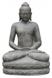 XL Buddha 100 cm Steinguss Gartendeko Indischer Steinbuddha Meditation Statue XL Buddha 100 cm Steinguss Gartendeko Indischer Steinbuddha Meditation Statue