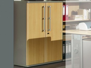 Pro Aktenschrank in Ahorn / silber 80 x 121 x 38 Pro Aktenschrank in Ahorn / silber 80 x 121 x 38