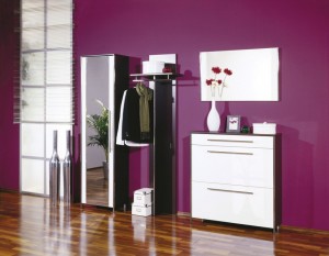Denise Set für Garderobe / Diele / Flur 4-tlg. in Wenge / weiß Denise Set für Garderobe / Diele / Flur 4-tlg. in Wenge / weiß