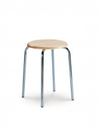 Mayer Sitzhocker Hocker Chrom Buche massiv natur Mayer Sitzhocker Hocker Chrom Buche massiv natur