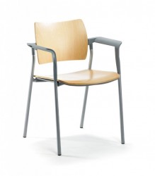 Mayer Choice 2516 Universalstuhl mit Armlehnen perlsilber / Buche natur Mayer Choice 2516 Universalstuhl mit Armlehnen perlsilber / Buche natur
