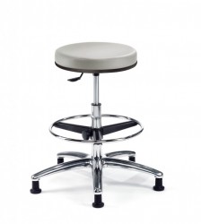 Mayer Funktion 1205 Drehhocker für Praxis/Labor/Hobby mit Fußring in verchromt / schwarz/ weiß Mayer Funktion 1205 Drehhocker für Praxis/Labor/Hobby mit Fußring in verchromt / schwarz/ weiß